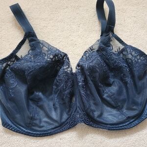 Empreinte Apolline Low-neck Forest Green Lace Bra